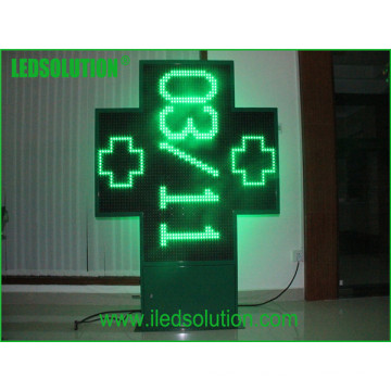 High Quality Cross Green LED Sign Display P20